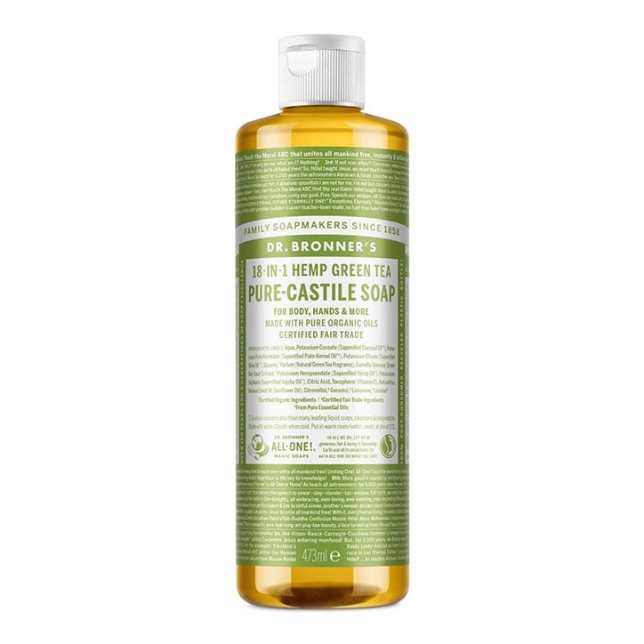 Dr Bronner's Green Tea Pure-Castile Liquid Soap 473ml