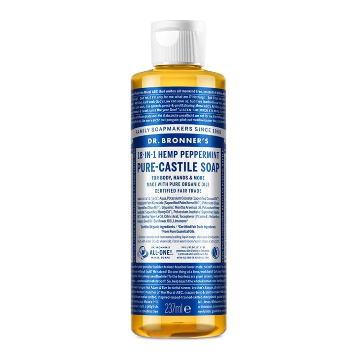 Dr Bronner's Peppermint Pure-Castile Liquid Soap 237ml