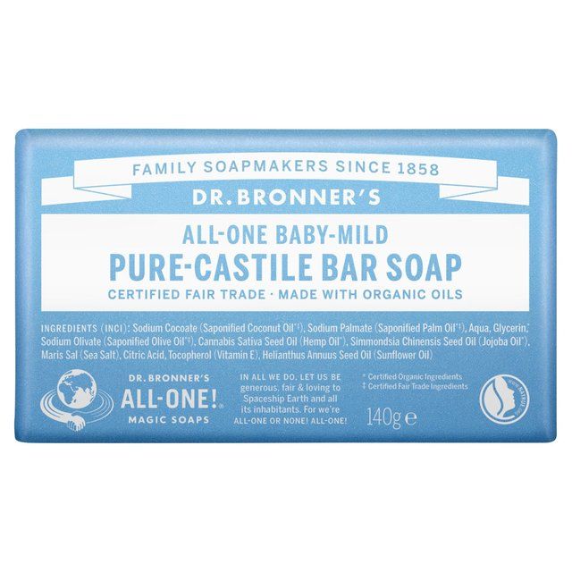 Dr. Bronner's Unscented Organic Baby Soap Bar    140g