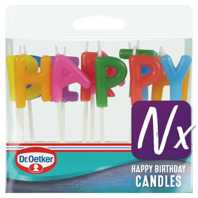 Dr. Oetker Lettered Happy Birthday Candles