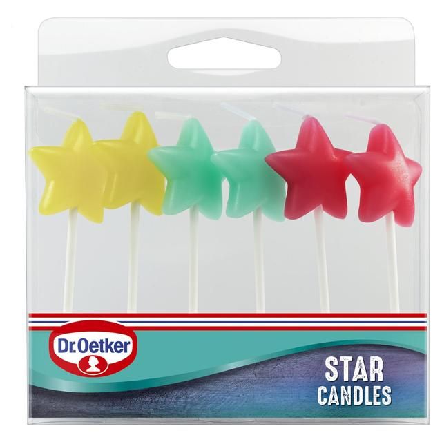 Dr. Oetker Star Candles   6 per pack