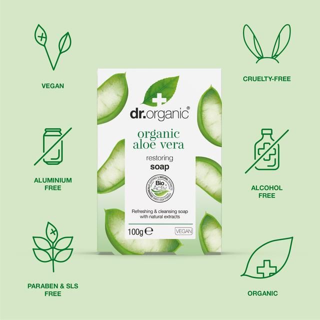 Dr Organic Aloe Vera Soap   100g