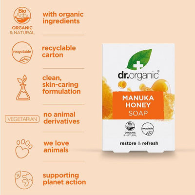 صابون Holland & Barrett Dr Organic بعسل المانوكا - اشترِ عبر الإنترنت من McGrocer