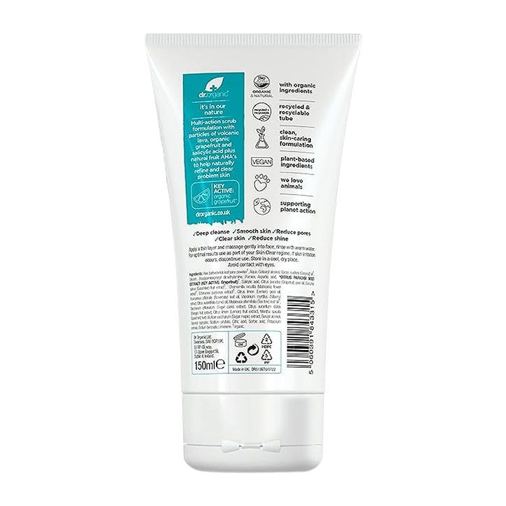 Dr Organic Rose Otto Face Scrub 125ml Tea Tree