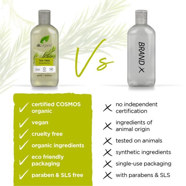 Dr Organic Tea Tree Shampoo   265ml