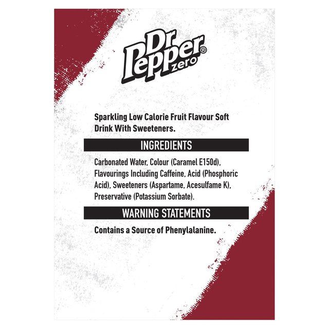 Dr Pepper Zero   12 x 500ml