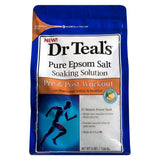 Dr Teal's Pure Epsom Salt Soaking Solution Pre &amp;amp; Post Workout with Magnesium Sulfate &amp;amp; Menthol  1.36kg