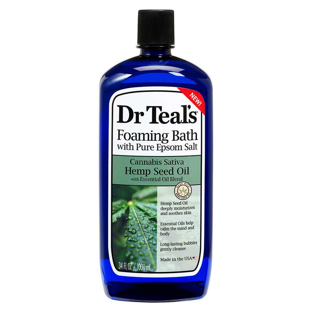 Dr Teals Foaming Bath Pure Epsom Salt with Hemp Seed Oil 1L