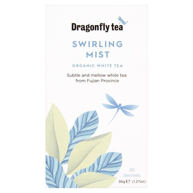 Dragonfly Organic Swirling Mist White Tea Bags   20 per pack