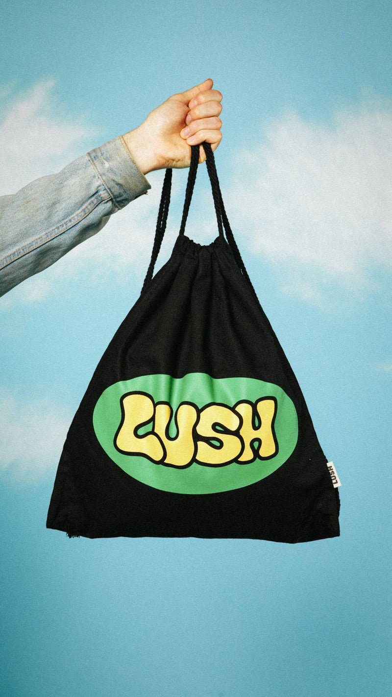 Lush retro Bubble drawstring bag 440mm x 400mm - British product
