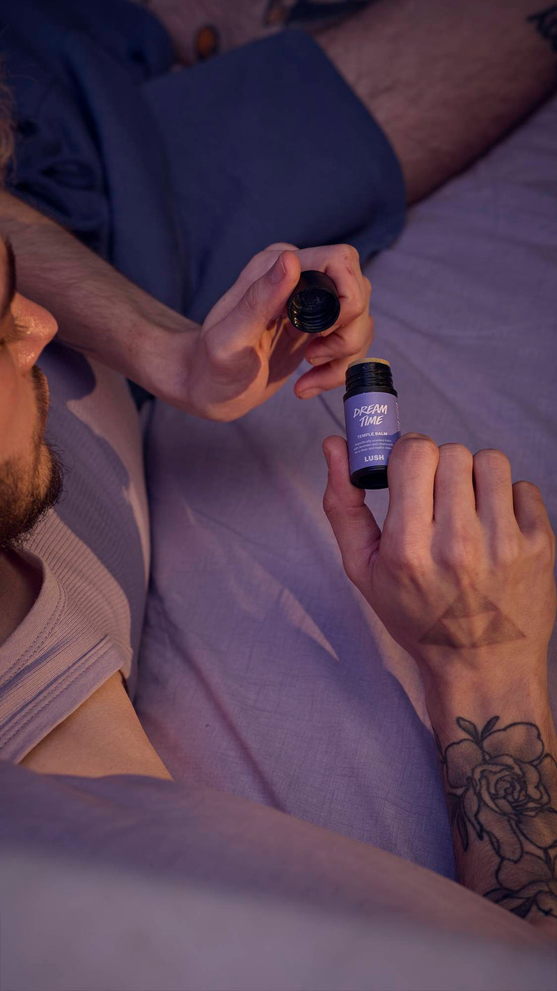 Lush Dream Time temple balm for calming bedtime - British product