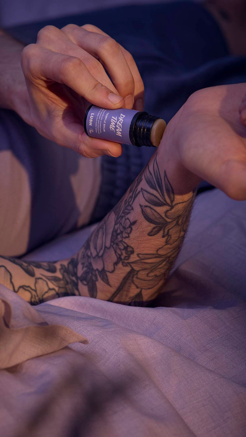 Lush Dream Time temple balm for calming bedtime - British product