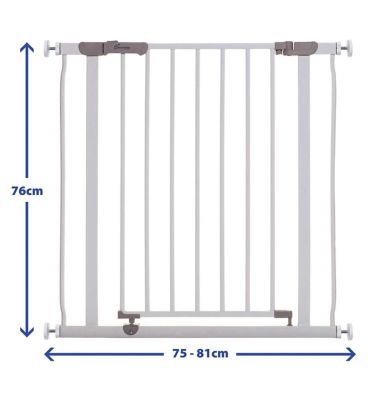 Dreambaby Ava Metal Safety Gate - White ( Fits Gaps 75 - 81cm) Pressure Mounted