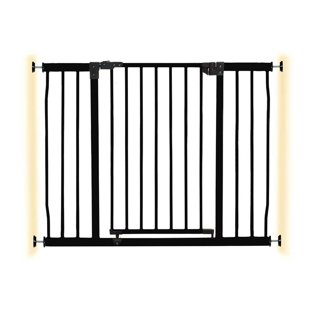 DreamBaby Liberty Xtra Wide Hallway Metal Safety Gate (Fits Gap 99-105.5cm) - Black - Pressure Mounted