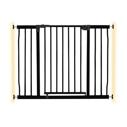 DreamBaby Liberty Xtra Wide Hallway Metal Safety Gate (Fits Gap 99-105.5cm) - Black - Pressure Mounted