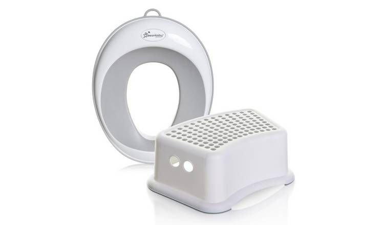 Dreambaby New Contoured Potty Seat &amp;amp; Step Stool Bundle -Grey