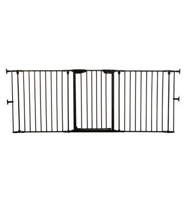 DreamBaby Newport 3 - Panel Metal Adapta Barrier/ Gate - Black Metal - Hardware Mounted
