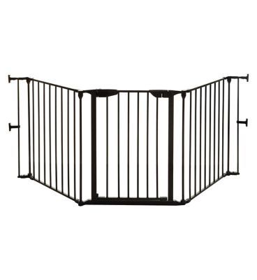 DreamBaby Newport 3 - Panel Metal Adapta Barrier/ Gate - Black Metal - Hardware Mounted