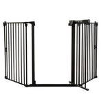 DreamBaby Newport 3 - Panel Metal Adapta Barrier/ Gate - Black Metal - Hardware Mounted
