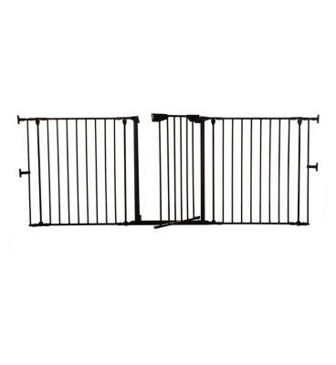 DreamBaby Newport 3 - Panel Metal Adapta Barrier/ Gate - Black Metal - Hardware Mounted