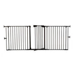 DreamBaby Newport 3 - Panel Metal Adapta Barrier/ Gate - Black Metal - Hardware Mounted