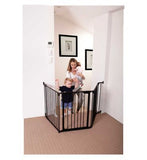 DreamBaby Newport 3 - Panel Metal Adapta Barrier/ Gate - Black Metal - Hardware Mounted