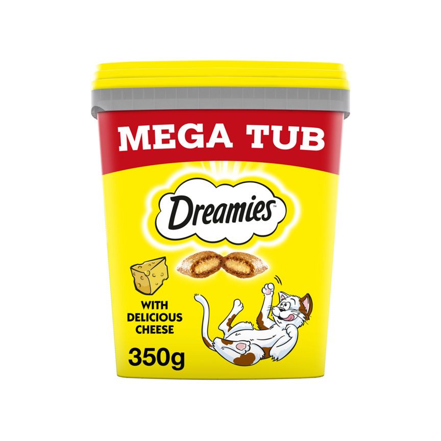 Dreamies Cat Treat Biscuits Adult &amp;amp; Kitten with Cheese Bulk Mega Tub