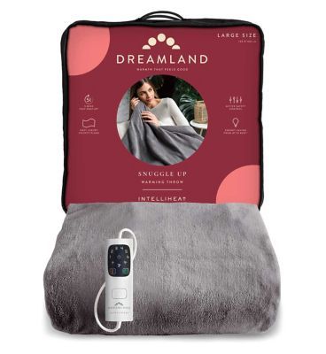 Dreamland Intelliheat Warming Throw - Grey