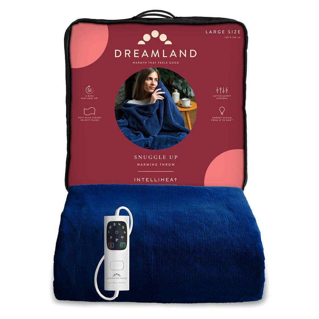 Dreamland Snuggle Up Warming Throw - Navy 120X160Cm