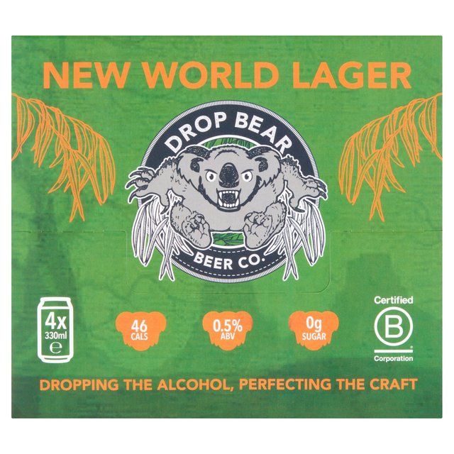 Drop Bear Beer New World Lager 4 pack   4 x 330ml