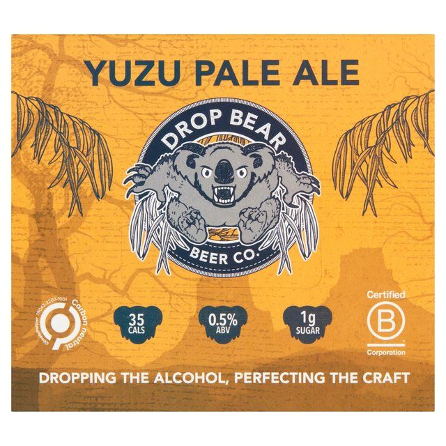 Drop Bear Beer Yuzu Pale Ale Multipack Cans 0.5%   4 x 330ml