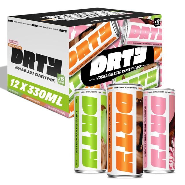 DRTY Vodka Seltzer Mixed Pack   12 x 330ml