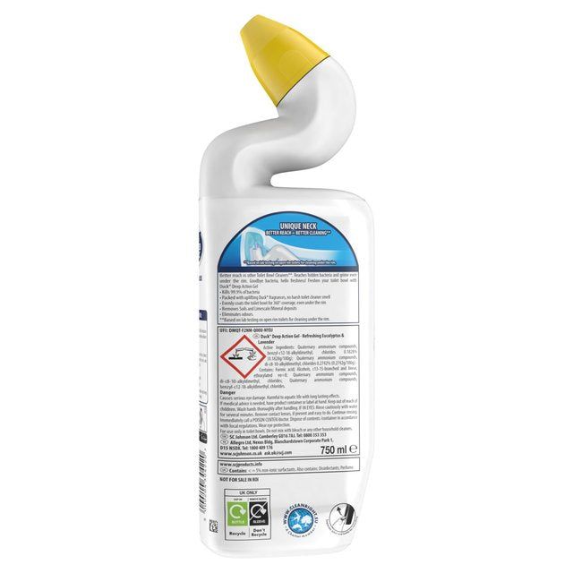 Duck Deep Action Gel Toalett Flytende Lavendel &amp; Eukalyptus 750ml