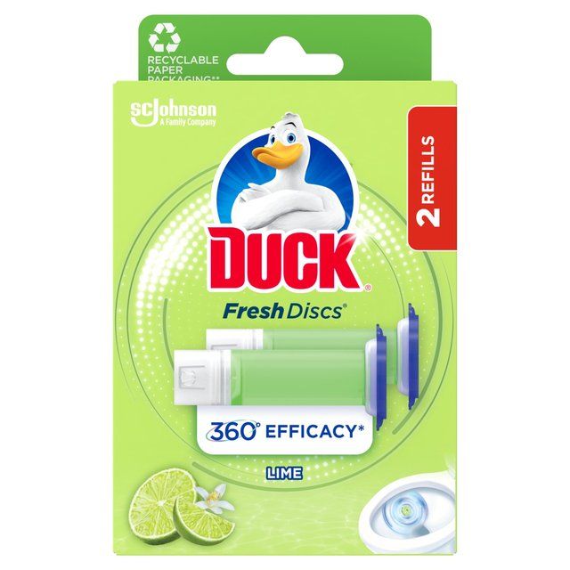 Duck Toilet Fresh Discs Duo Refills Lime   2 x 36ml