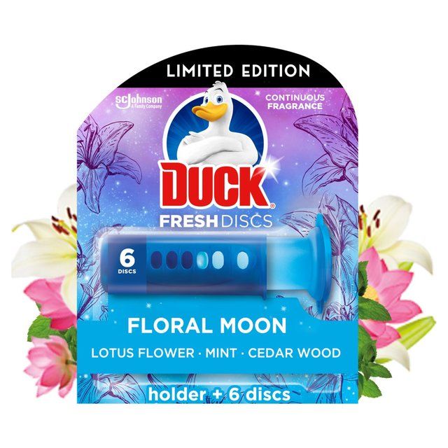 Duck Toilet Fresh Discs Holder Floral Moon