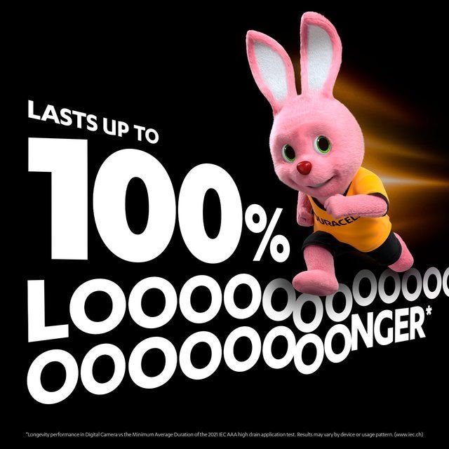 Duracell Plus 100% AAA Alkaline Batteries   4 per pack
