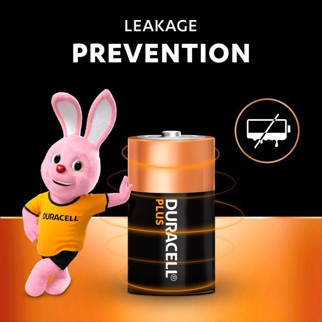 Duracell Plus 100% D Alkaline Batteries   4 per pack