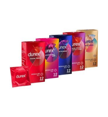 Durex Condoms Variety Bundle (5 x 12 Pack)