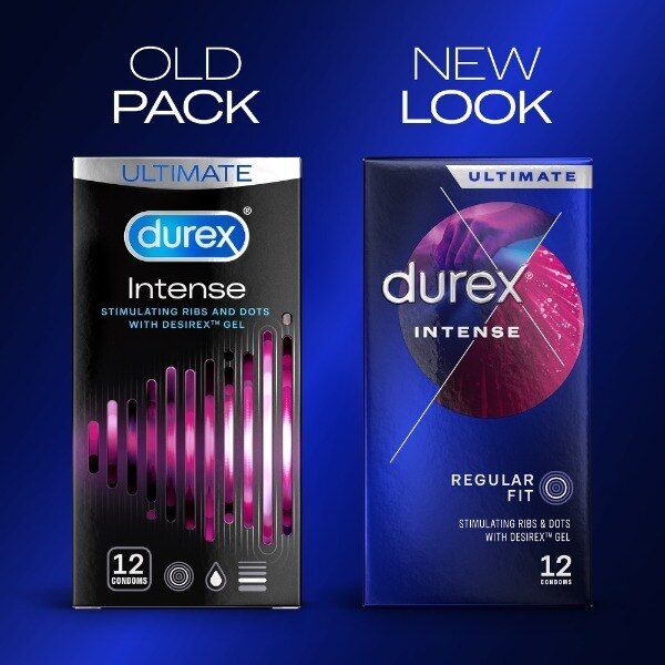 Durex Intense Condoms Ribbed &amp;amp; Dotted Regular Fit 12s