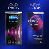 Durex Intense Condoms Ribbed &amp;amp; Dotted Regular Fit 12s