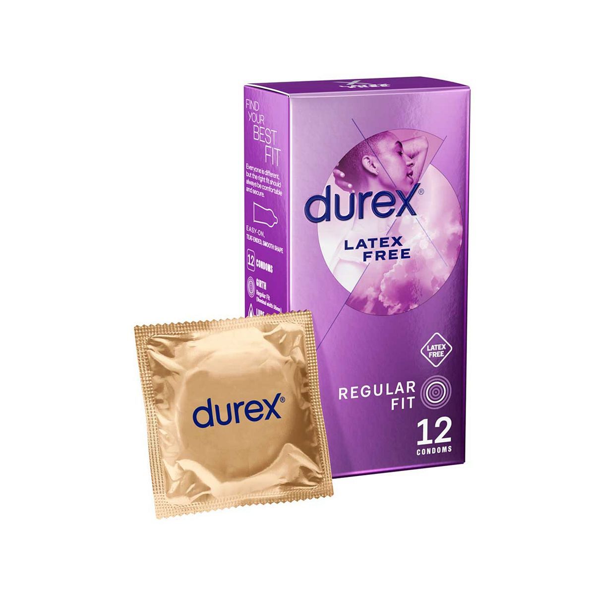 Durex Latex Free Condoms With Silicone Lube - Regular Fit - 12 pack