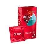 Durex Thin Feel Condoms Enhanced Sensitivity - Close Fit -12 pack