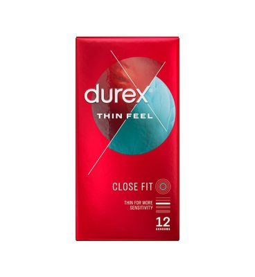 Durex Thin Feel Condoms Enhanced Sensitivity - Close Fit -12 pack