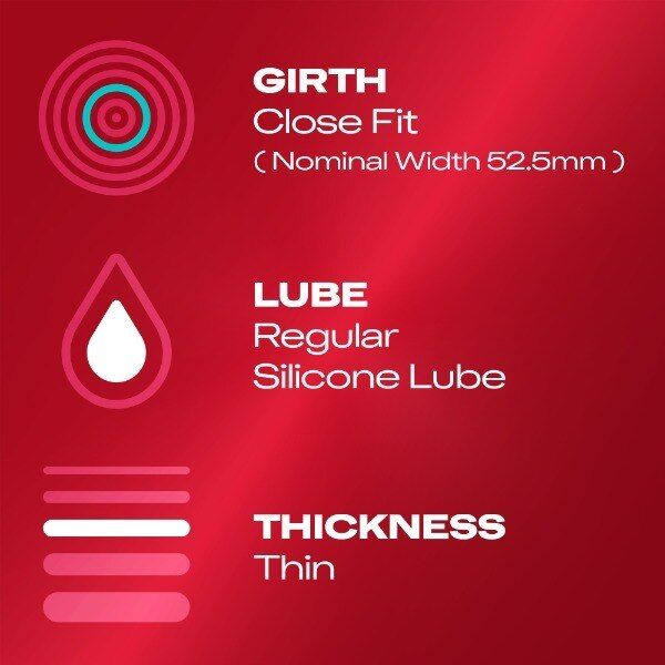 Durex Thin Feel Condoms Enhanced Sensitivity Close Fit 12s