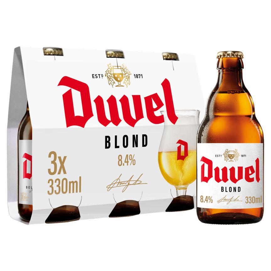 Duvel the Original Belgian Strong Blond Speciality Beer 3 x 330ml