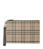 E-Canvas Vintage Check Pouch