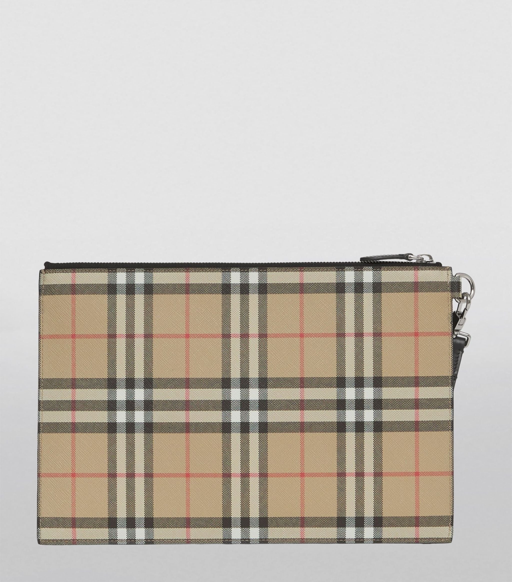 E-Canvas Vintage Check Pouch