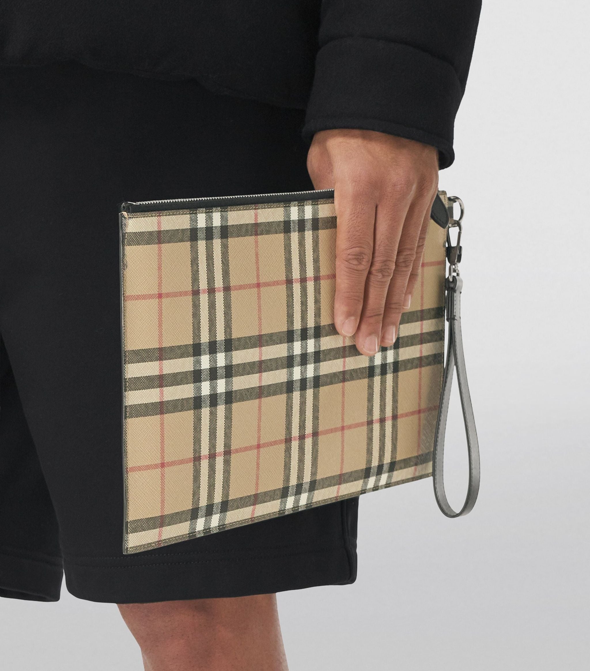 E-Canvas Vintage Check Pouch