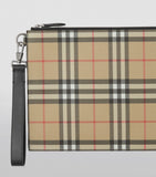 E-Canvas Vintage Check Pouch