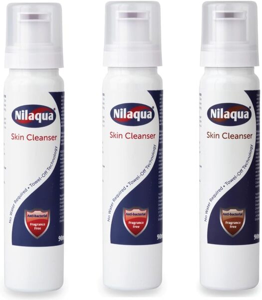Nilaqua antimicrobial body wash foam 90ml 3 pack, imported from the UK